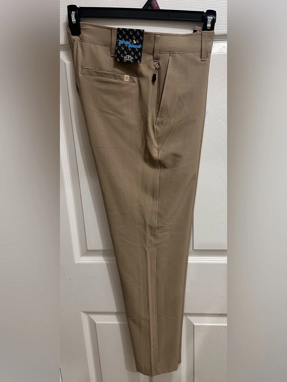 Birdie Bound Men's Regular Fit Light Khaki Golf Pants, Size 30x30 NWT
